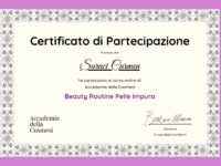 Certificati di partecipazione Accademia della Cosmesi - 4